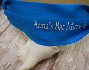 Bat Mitzvah Personalized Knotted Headband - Unique Personalized Party Favor - Bridesmaids Personalized Headband - Comfortable Headbands.