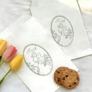 Personalized Wedding Favor Bags, Custom Treat Bags, Wedding Cookie Bags, Bridal Shower Favor, Custom Name Gift Bags, Elegant Wedding Decor