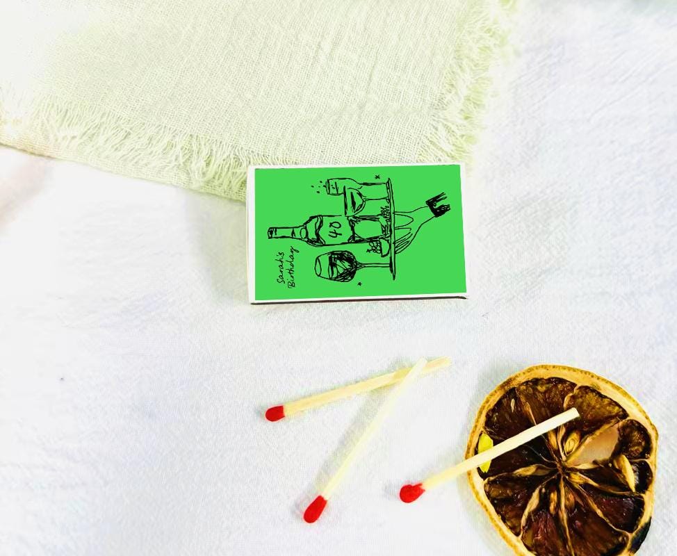 Matchs Box Mat Custom Birthday Match Box, Birthday Matches ,wedding Favors, Custom ...