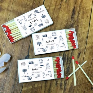 Custom Wedding Match Boxes, Wedding Favors, BULK SET OF 50 Personalized Wedding Shower Matches, Bridal Shower, Custom Party Favor