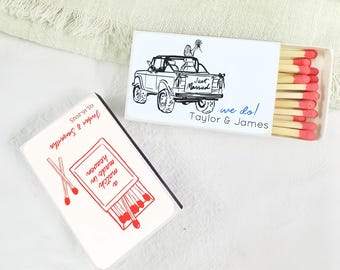 Custom Matchboxes, Personalized Wedding Matchboxes for Guest, Wedding Favors, Bulk Wedding Favors ,  Party Favors, Custom Matchbook Art