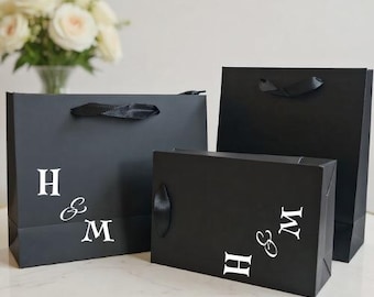 Borsa regalo personalizzata per matrimonio, borse regalo con monogramma, borse per sposi e sposi, borsa regalo personalizzata, borse regalo per feste di matrimonio, bomboniere per matrimonio