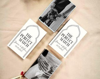 The Perfect Match Wedding Matchbox Wedding Favors for Guests Wedding Matchbooks Personalized Matches for Engagement Party, Bridal Shower
