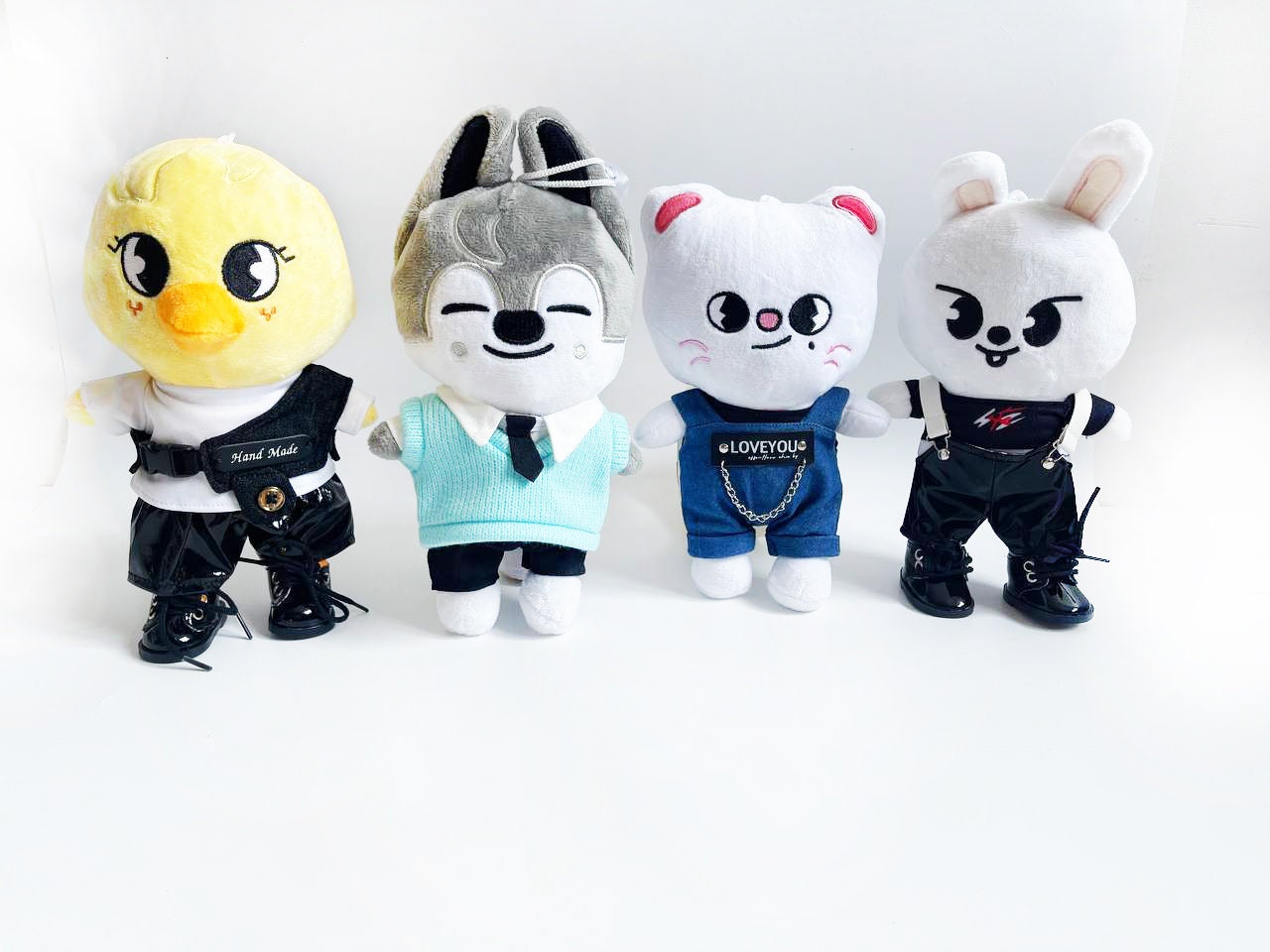 SKzooぬいぐるみ用デニムジャンプスーツ：Stray Kidsファンへのギフト