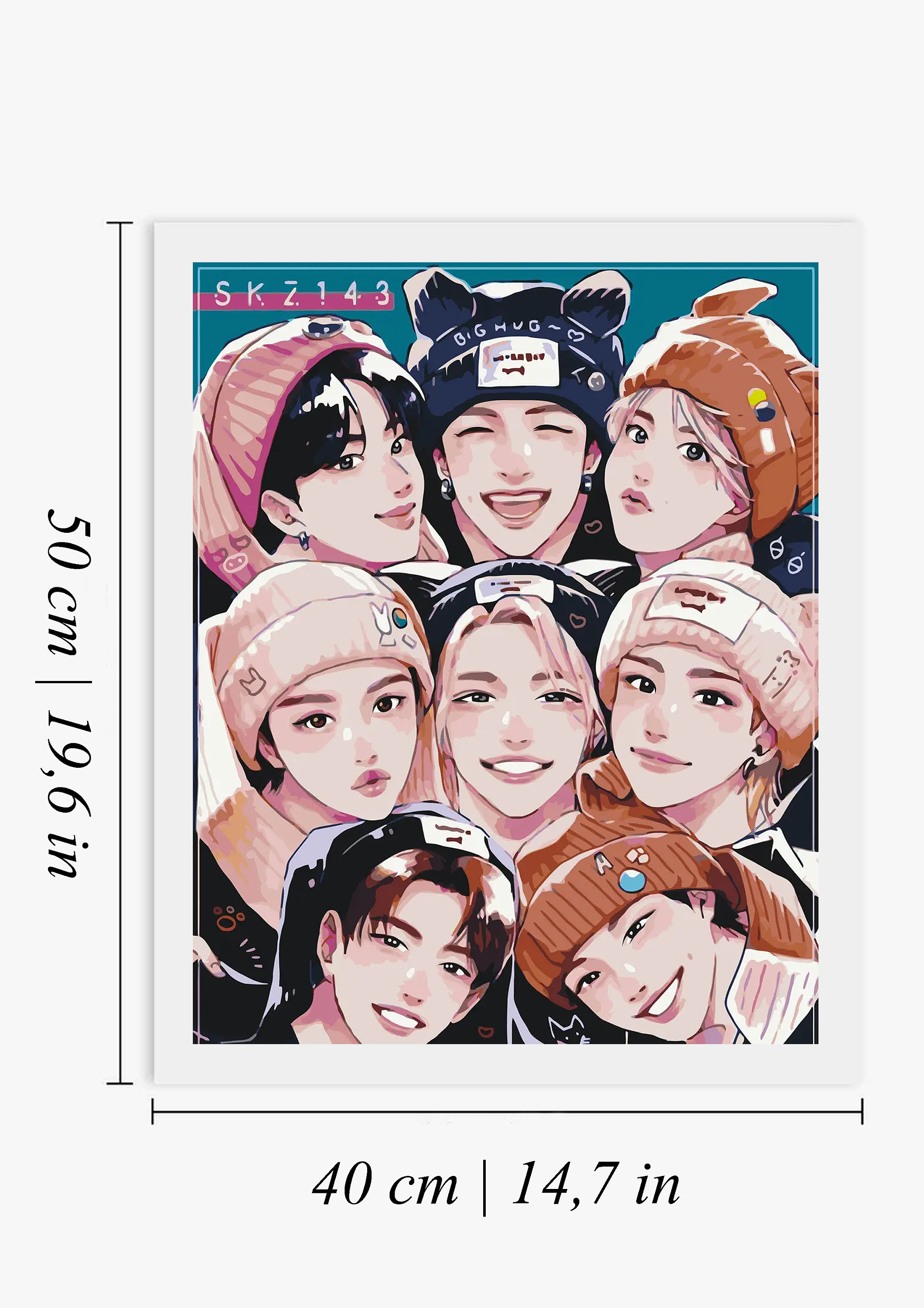 Stray Kids Paint by Numbers Kit: Kpop DIY Craft (50x40cm) - Etsy
