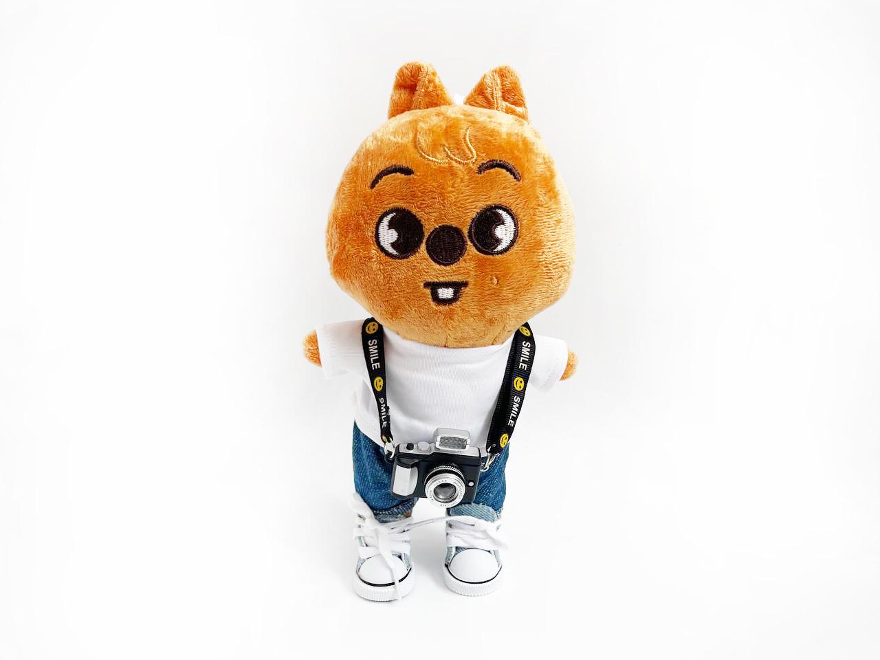 Skzoo Plush Outfit: Jeans, Boots & Camera - Stray Kids Fan Gift - Etsy