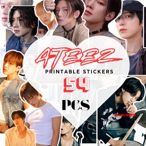 Goden Hour 3 Ateez Stickers Printable Set & Mystery Pack - Digital Kpop Stickers