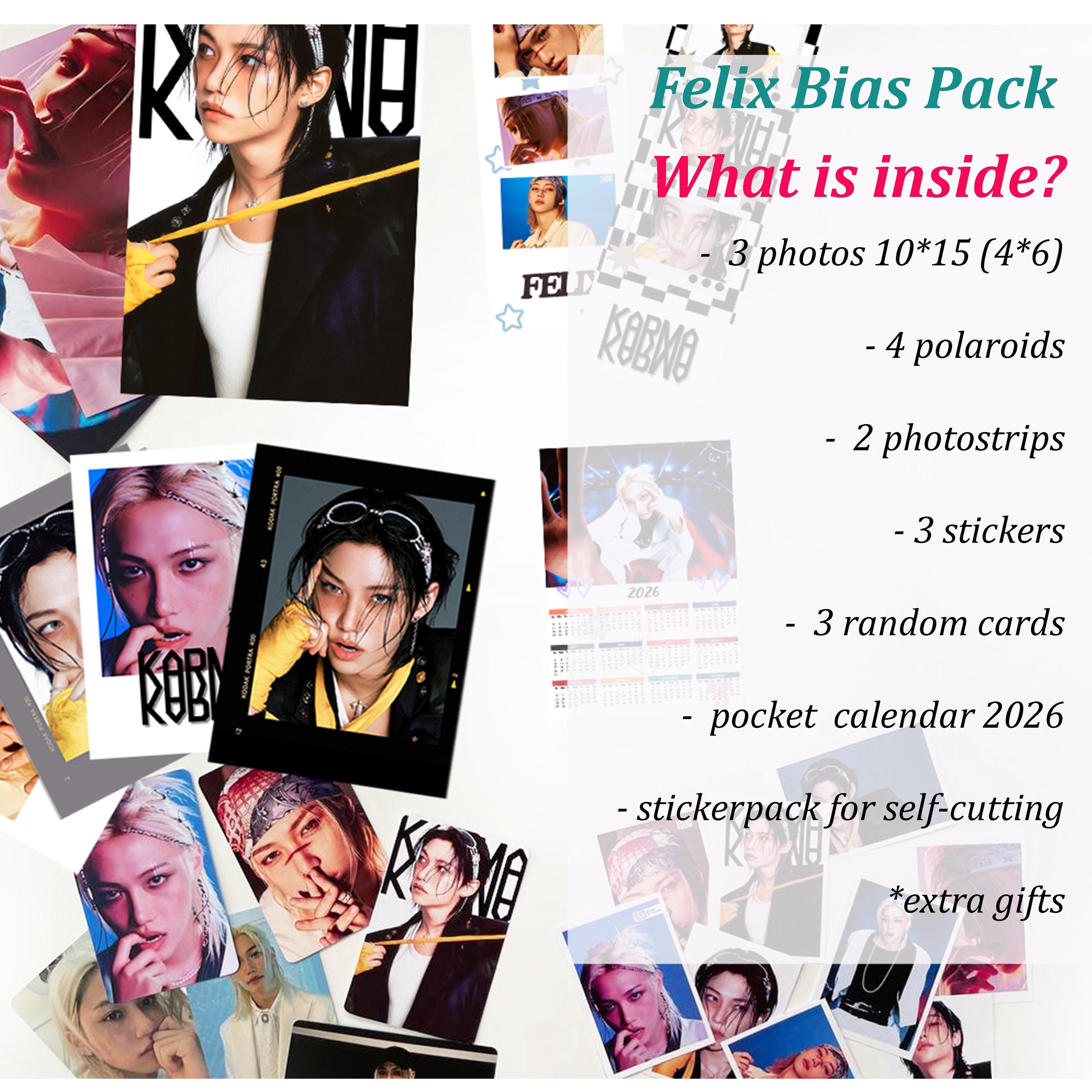 Karma Album Felix Stray Kids Photocard Bias Pack With Holographic