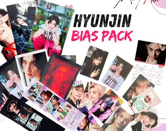 Набор Hyunjin Stray Kids Bias: фотокарточки, полароиды и наклейки