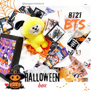Boîte mystère d'Halloween BTS sur la carte BT21 — Jeu Kpop et BTS ARMY !