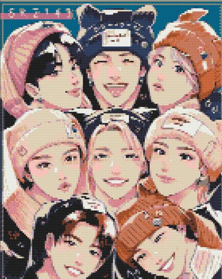 Набор для алмазной живописи Stray Kids: K-pop DIY Craft (50 X 40