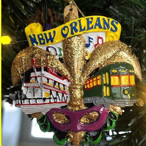 New Orleans Christmas Ornament Gift French Quarter Church Etsy