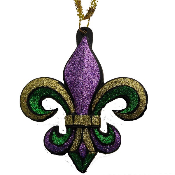 Mardi Gras Ornament fleur de lis Louisiana gra Christmas theme party favor Travel Tree New Orleans gift wedding gift ball decor decoration