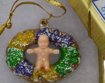 Porcelain Cat Face Ornament YOUR CHOICE STYLE Mardi Gras New Orleans
