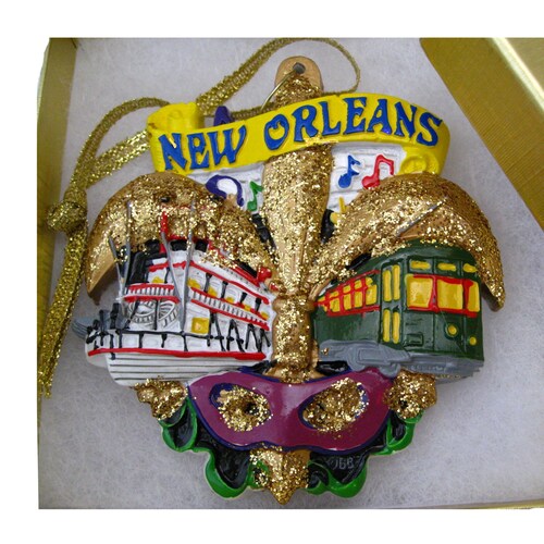 New Orleans Christmas Ornament Gift French Quarter Church Etsy