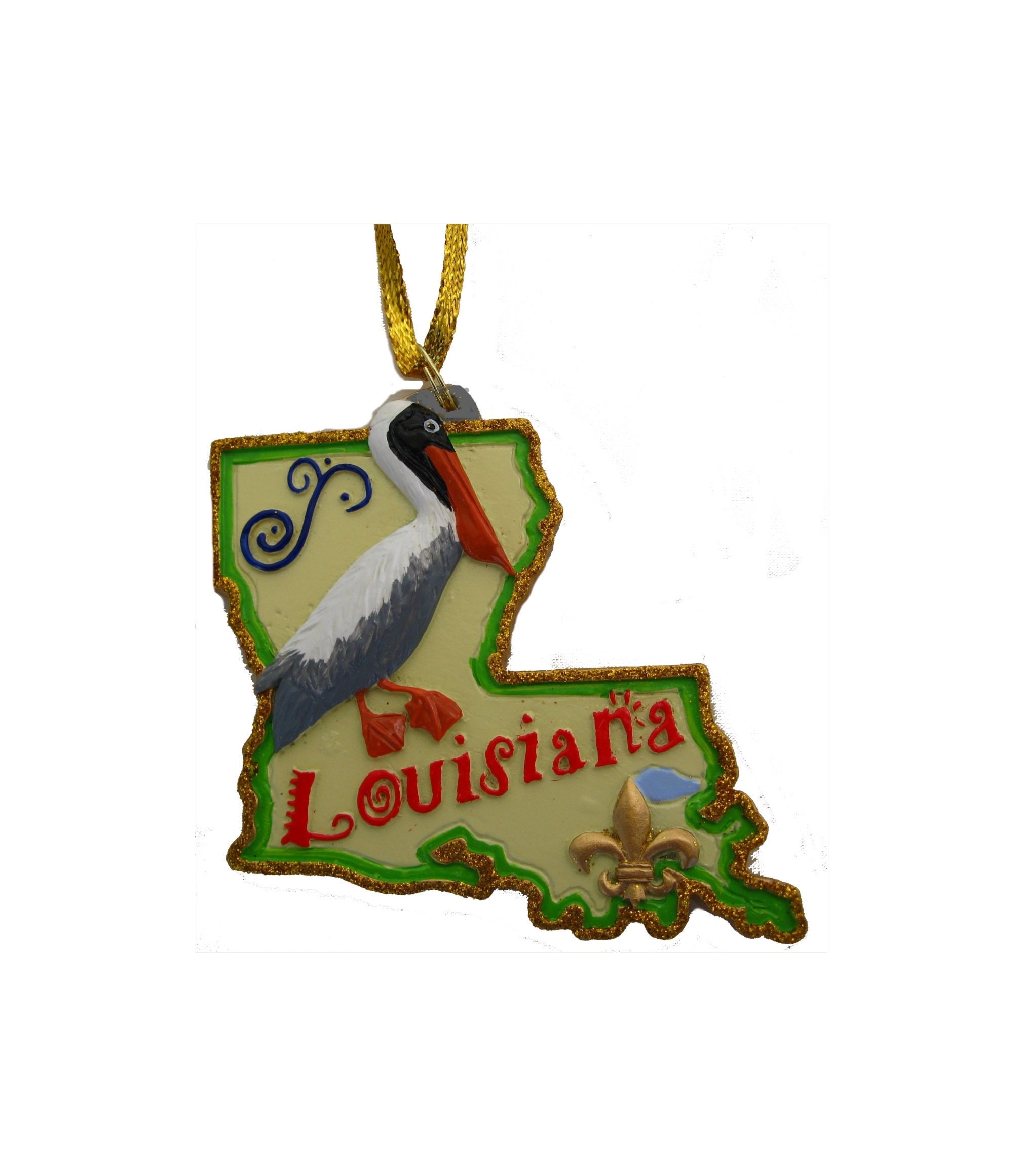 New Orleans Ornament Pelican Christmas ornament gift favor Etsy