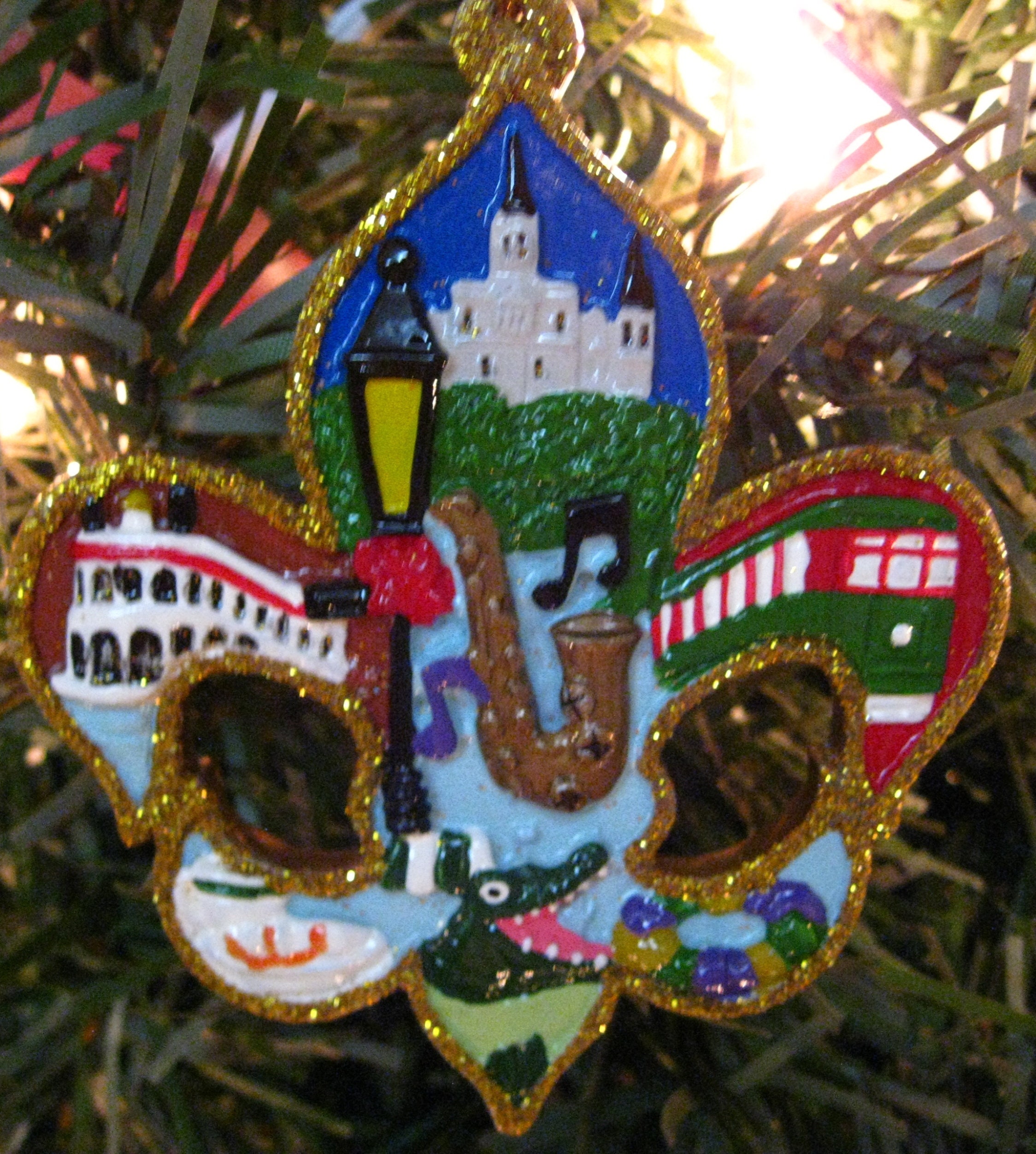 New Orleans Christmas Ornament gift party favor French quarter | Etsy