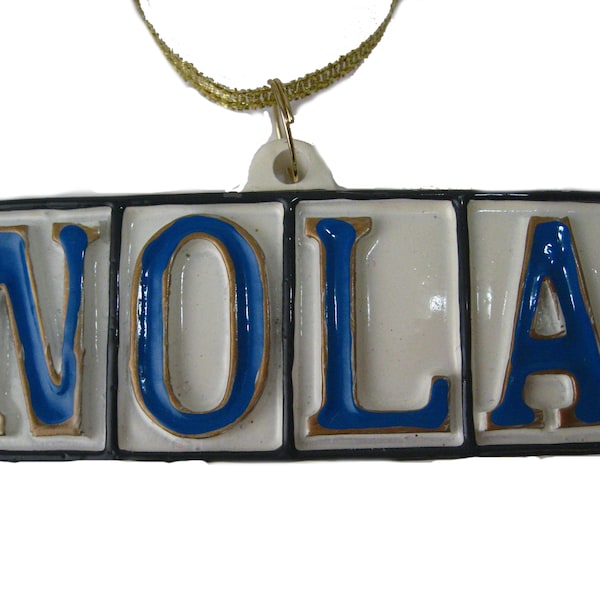 New Orleans NOLA Tile Christmas Ornament  gift French Quarter decorations , Louisiana ornaments , gift party favor shower Tree  Mardi Gras