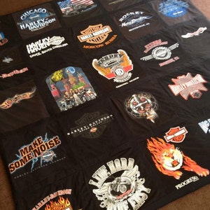 Harley Davidson Themed Memory T Shirt Blanket image 1