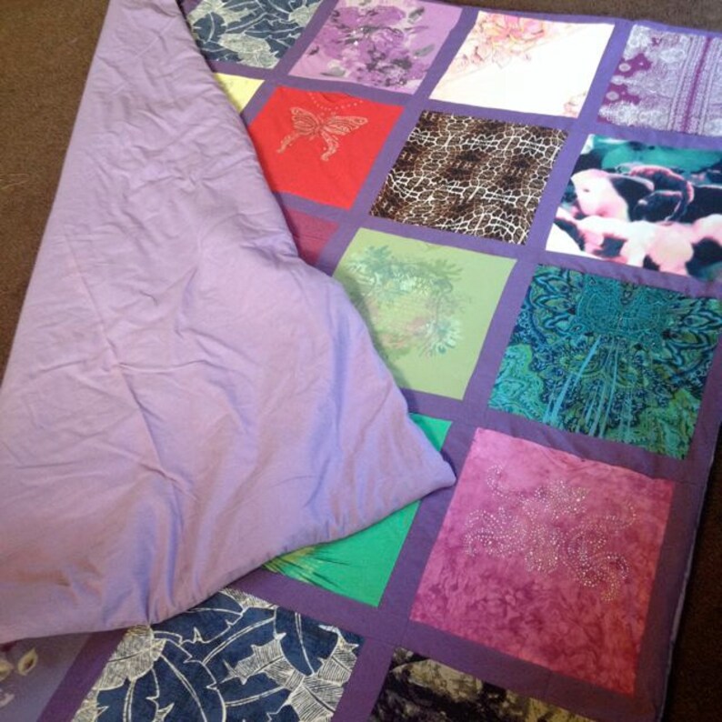 Tshirt Memory Blanket With Framing and Embroidery Custom Made Etsy