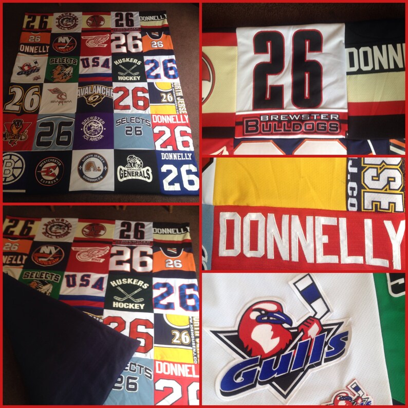 Sports Themed Jersey Memory Blanket Quilt Made to Order Etsy
