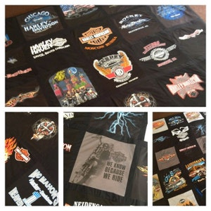 Harley Davidson Themed Memory T Shirt Blanket image 4