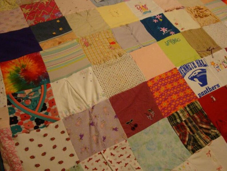 Child's Clothing Memory Blanket T Shirts Onesies Etsy