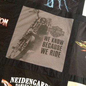 Harley Davidson Themed Memory T Shirt Blanket image 2