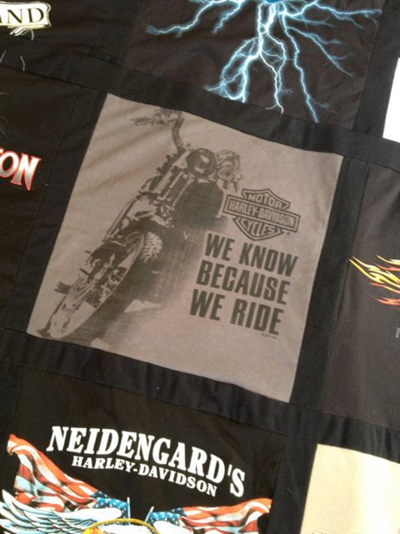 Harley Davidson Themed Memory T Shirt Blanket image 2