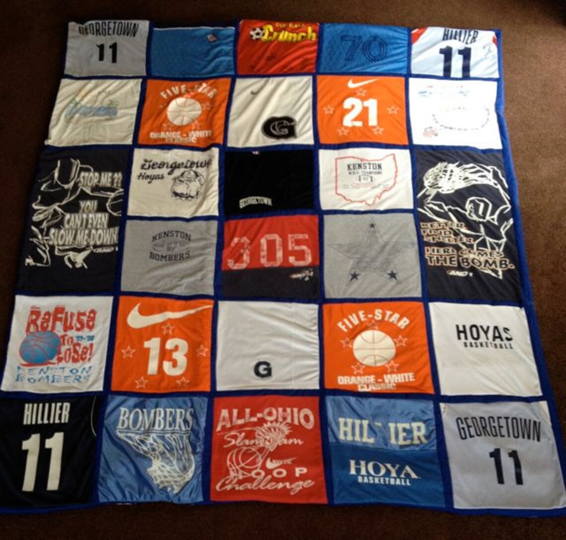 Custom T Shirt Blanket Filled With Your MEMORIES Unlimited Etsy