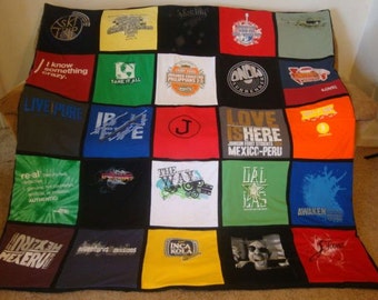 T-shirt Memory Blanket with Framing Custom Made