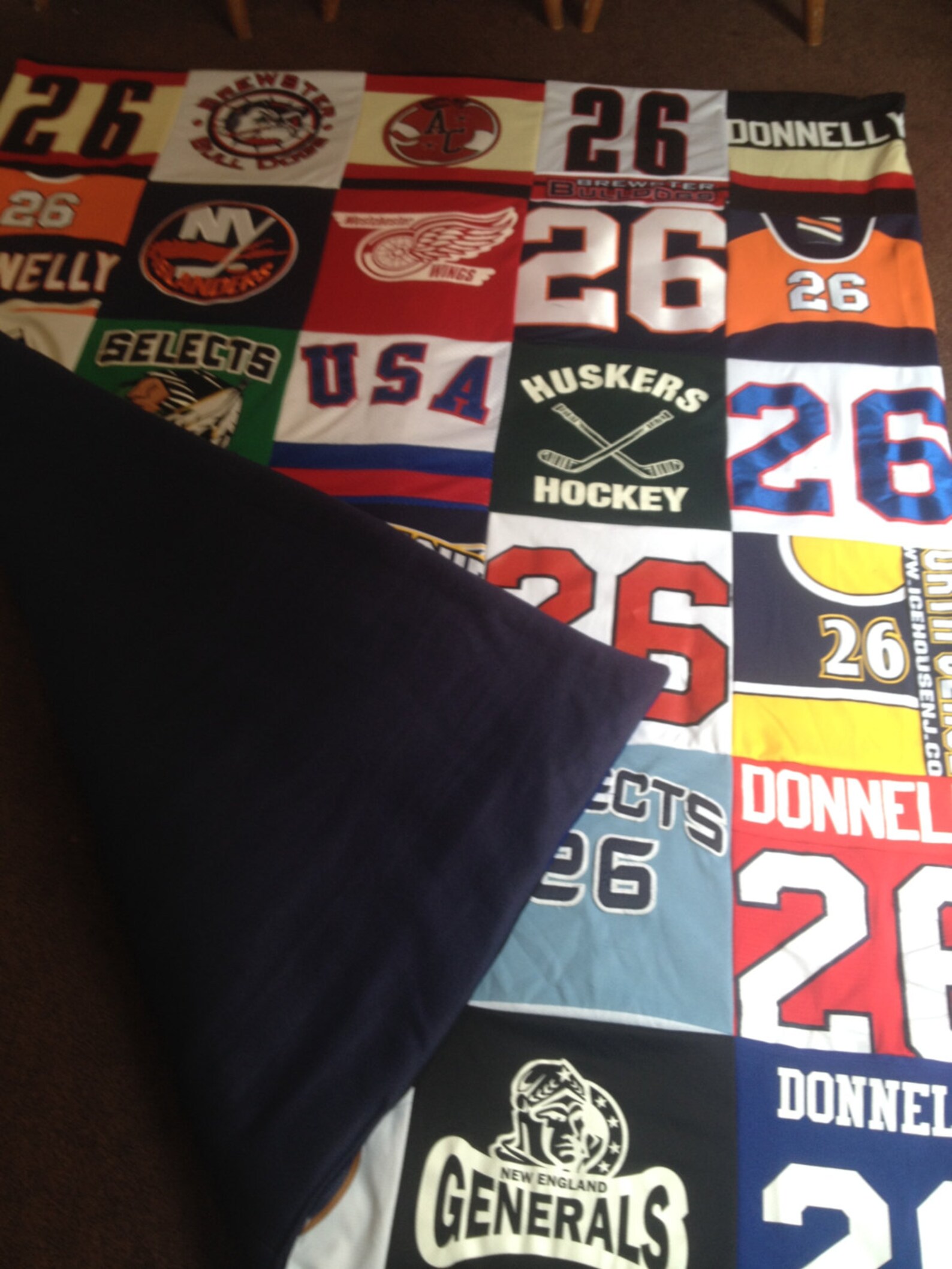Sports Themed Jersey Memory Blanket Quilt Made to Order Etsy