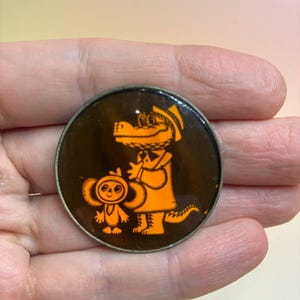 Cheburashka Badge - Etsy