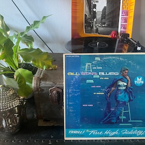 Vintage 1958 All Star Blues Vinyl Record Album