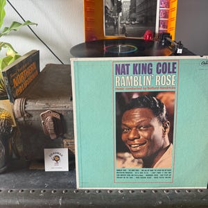 Vintage 1962 Nat King Cole - Album disque vinyle Ramblin&#39; Rose