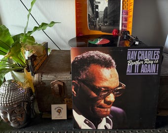Vintage 1980 Ray Charles - Brother Rays At It Again vinylskiva album