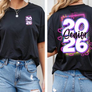 2026 Senior Grad PNG: Neon Rainbow Design (Digital Download) Graduation
