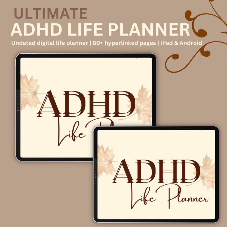 ADHD Digital Planner | Undated iPad & Android Planner for Focus, Time ...