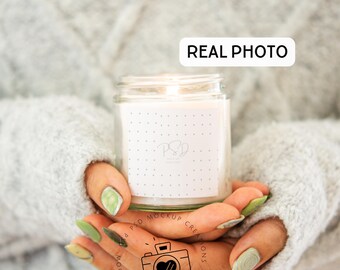 4oz White Candle Mockup 4oz Candle Mockup Printify 4oz White Candle Mock Up PSD Smart Object JPG PNG Real Photo