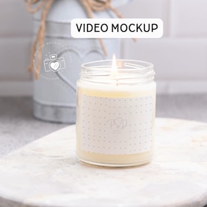 Lumient Candle Video Mockup Glass Candle Mockup Video Mockup 9 oz white Candle Video 9 oz candle mockup Printify Candle Mockup PSD
