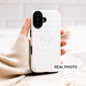 Iphone 16 Phone Case Mock up Real Person Photo PSD Iphone Tough Case Mockup iphone 16 iphone Tough Case Printify Phone Case Mockup Photopea