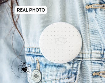 2.25 Button Mockup Custom Pin Buttons Mockup Button Mock Up PSD Smart Mock Smart Object
