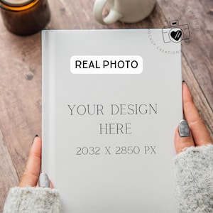 Mockup för riktig fotojournal Printify Mockup för inbunden journal Mockup Mockup PSD Photopea Dra och släpp-mockup Digital