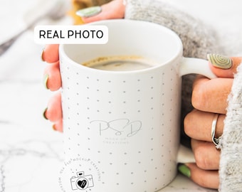 White Mug Mockup Real Photo White Mug Mockup Real Photo Printify Mug PSD Ceramic Mug Mock Up Photopea Coffee Mug PSD Smart Object Smart Mock
