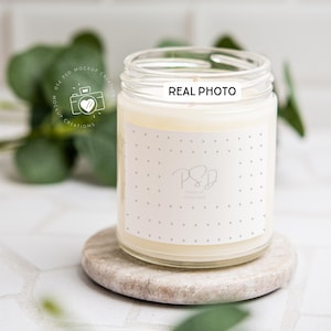 Printify Candle Mockup Lumient White Candle Mockup 9 oz Glass Candle Mockup 9 oz candle mockup PSD Smart Object JPG PNG Real Photo