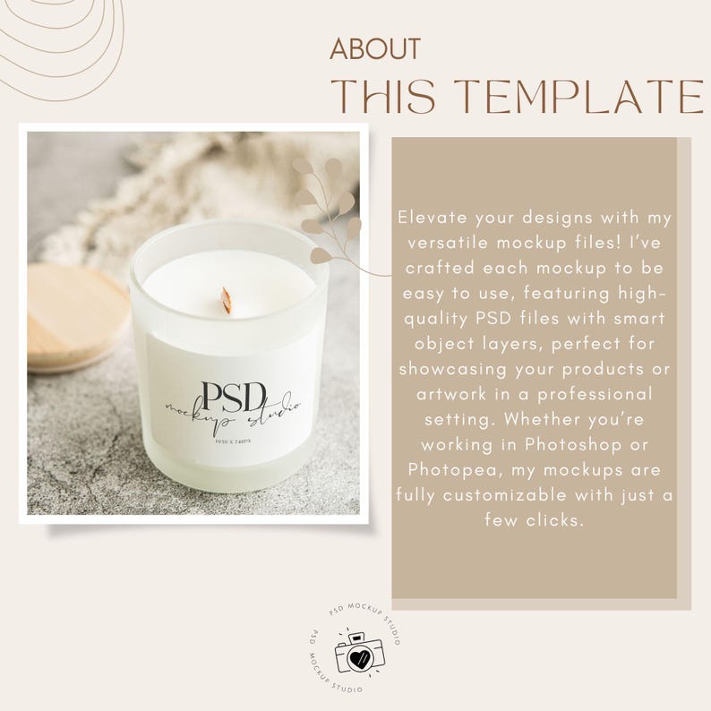 Frosted Glass Candle Mockup Frosted Candle Mockup 11 oz candle mockup Printify Frosted Candle PSD Smart Object Real Photo image 2