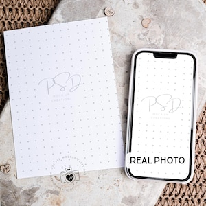 Card and Phone Mockup Card and Device Mockup Iphone and 5x7 Card Mockup Digital Invitation Mockup Greeting Card Mockup Invite Iphone