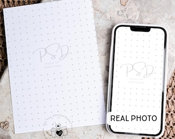 Card and Phone Mockup | Invitation and Greeting Card (PSD, JPG, PNG)