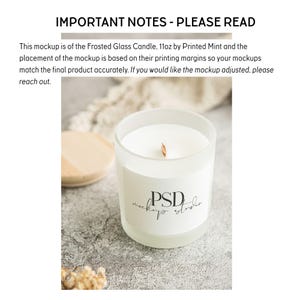 Frosted Glass Candle Mockup Frosted Candle Mockup 11 oz candle mockup Printify Frosted Candle PSD Smart Object Real Photo image 5