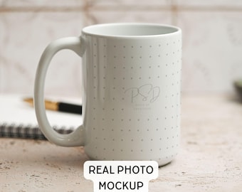 15oz Mug Mockup, PSD Template for Photoshop & Photopea